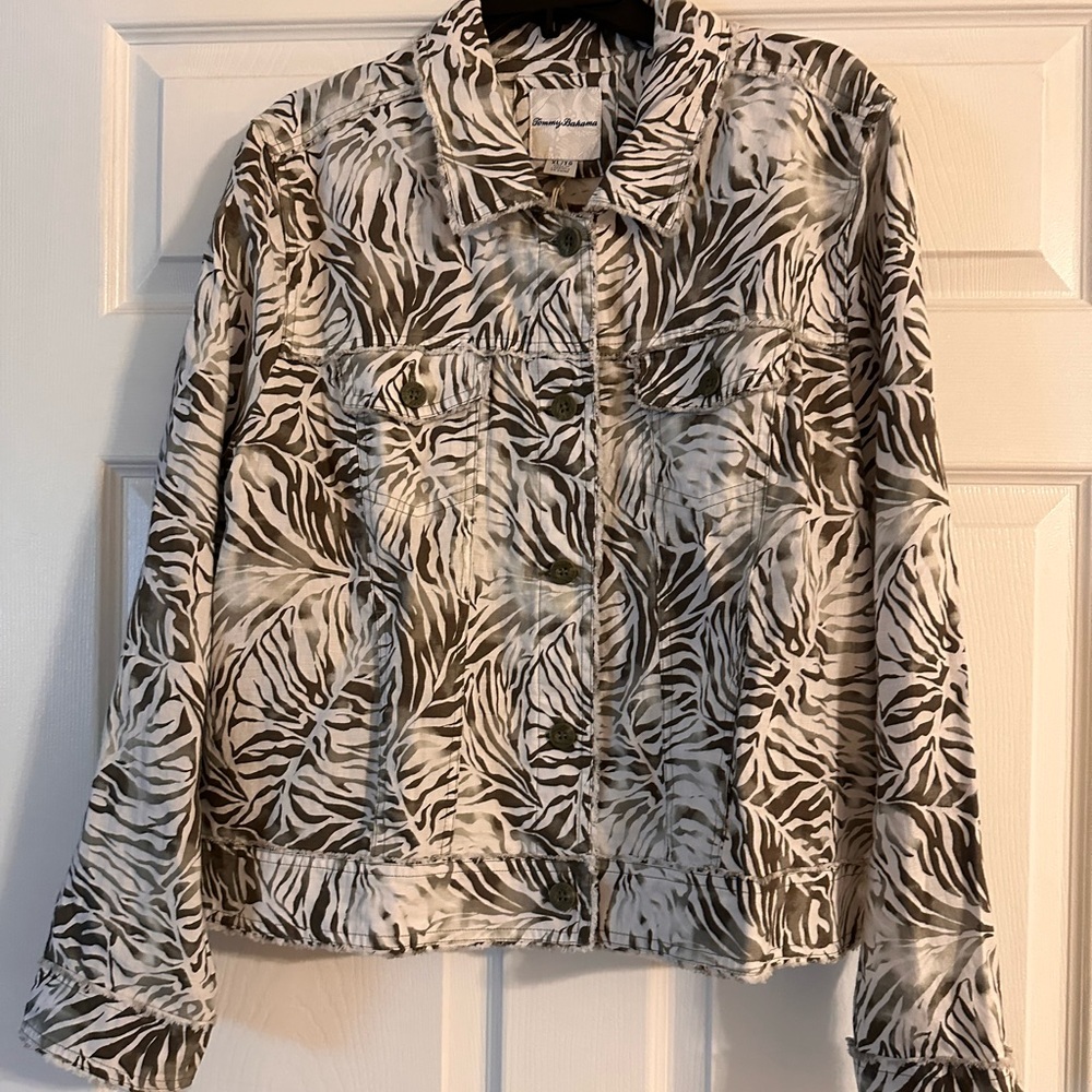 NWT TOMMY BAHAMA TWO PALMS LINEN JACKET